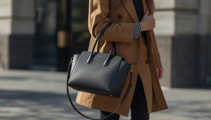 Túi đeo chéo kết hợp với xách tay màu đen là sự kết hợp nổi bật cho mọi outfit của bạn
